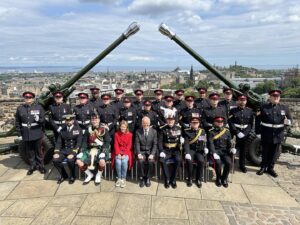 Gyles Brandreth Instagram - Edinburgh Castle today for the 21 gun salute to mark Queen Camilla’s birthday…