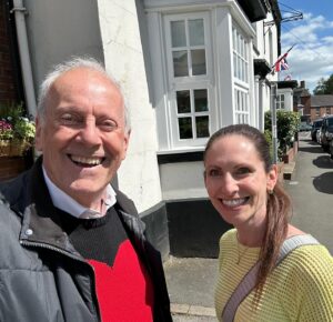 Gyles Brandreth Instagram - The sun is shining in Audlem & the flags are flying! It’s one of Cheshire’s most beautiful villages & they regularly fly the flags here. I must bring Sheila Hancock for a canal trip. Meanwhile, @AphraBrandreth & I have found the best Victoria sponge in the Audlem cafe!