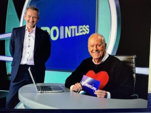 Gyles Brandreth Instagram - My reward for popping up on Pointless was @XanderArmstrong kindly agreeing to be a guest on @therosebudpodcast … catch his episode of the memories podcast if you can.