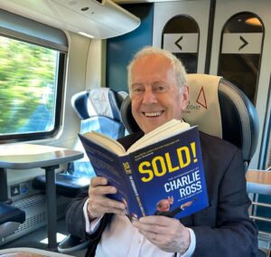 Gyles Brandreth Instagram - On the right track! On the train (again!) with a good book - it’s the autobiography of my friend Charlie Ross. It’s quite a story & so entertainingly told.