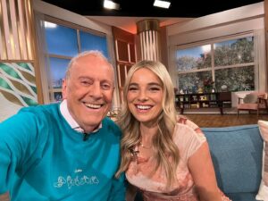 Gyles Brandreth Instagram - A lovely start to the day with my friend @sianwelby - we  met years ago (but can’t quite remember how!) & we’ve been reunited on @thismorning this morning.  A fun one!