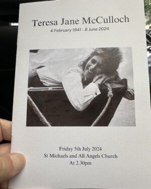 Gyles Brandreth Instagram - A funeral just now - but also a wonderful celebration. The lovely family of @janemccwriter Jane McCulloch - writer, director, life-enhancer - organised the perfect send-off for this very special lady. She was such fun. Full of energy, intelligence & thoughtful positivity.