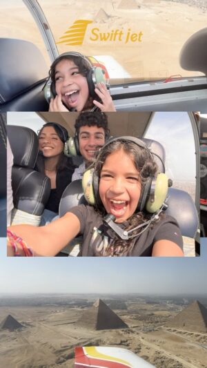 Hamza Diab Instagram - Make this Eid unforgettable with Swift Jet! 🌟✈️ Explore the beauty of Ancient Cairo with your favorite squad and witness the majesty of Cairo from a new perspective. 

Heartfelt thanks to: @jessicahosameldin , @hamzadiab._ , and @celia.mohammed for choosing Swift Jet! ✈️

 Book your tour before Eid and let the adventure begin! 😍 Inbox us for details! 📥

 #SwiftJet #EidAdventures #sightseeing #tour #kamel_el3adad #pyramids #giza #cairo #adventure #jessica #hamza #carla #eid #eidvibes #egypt #airport