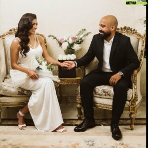 Hani Sarhan Instagram - Happily Ever After ❤️ @hanisarhan 

thank you all for making my day special ❤️ 
 Amazing Dress by  @asmorii 
Jewelry @elmawardyjewelry 
Makeup @abdallahelrefaeii 
Hair @alfredmakram @alfredandmina 
 Decoration @theplanningweddings 
Catering @sedra_eg ❤️ 
photography and videography @ulphastudios