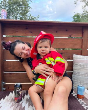 Hanna Mangan Lawrence Instagram - Love my little fireman 🔥