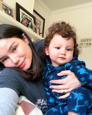 Hanna Mangan Lawrence Instagram - Romi is starting to sport a mullet like an 80’s AFL star. Love it. 🐟🐟🐟