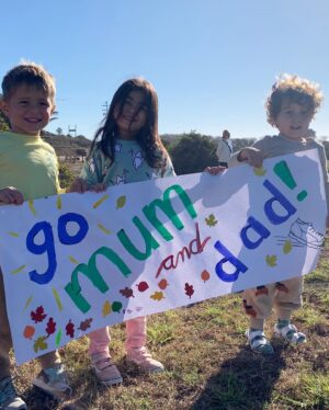 Hanna Mangan Lawrence Instagram - Last year, I ran by this race when I was 32 weeks pregnant and I set the goal to compete this year. It felt so great to be running today and to do it with Omar, who was running his first half-marathon. Grateful for our support group in Ventura and my sons who sat (napped) in a double stroller for our long runs #surferspointmarathon