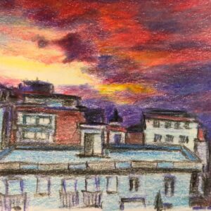 Hannah Anderson Instagram - Dad’s pencil crayon sketches from Italy. ❤️