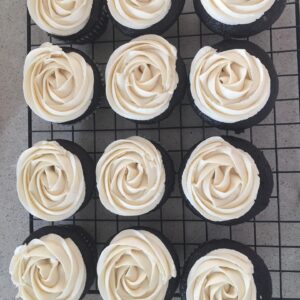 Hannah Anderson Instagram - Some things I made to eat my way through the pandemic. 
1. Banana cake with cinnamon brown sugar buttercream 
2. Cookie dough cake with chocolate ganache 
3. London fog cake with earl grey buttercream and salted caramel
4. Classic chocolate
5. Classic chocolate with some crunch 
6. Rainbow cake (with help from the fam...looked amazing tasted like garbage)
7. Lemon meringue pie
8. Chocolate cupcakes with strawberry jam filling and vanilla buttercream