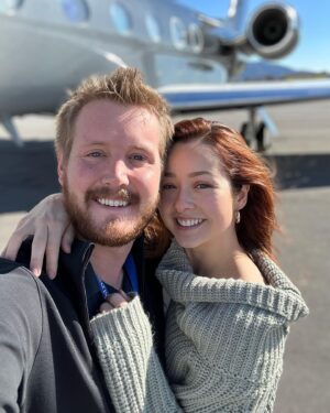 Hannah Bamberg Instagram - Did I make Ian shave his beard after I saw this picture…yes, yes I did. Swipe to see the winter version of Ian🧔🏼‍♂️🥶☃️ 

Any guesses where we are off to? ✈️
