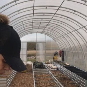 Hannah New Instagram - Polytunnel progress…my Polytunnel is like a time portal… I lose all sense of who-what-where-when…it’s just me, some dirt, and all the hope and excitement of spring! 🌱👩‍🌾❤️ Thanks to @thewkoutofficial for keeping me farming fit! #springtime #shovellove #farmfitness #happyplace #polytunnellove #growfood #growyou
