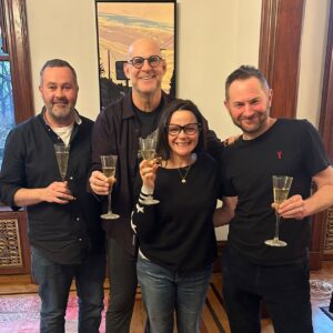 Harlan Coben Instagram - Shoutout and thanks to the best people and the Core Four behind #foolmeonce #safe #stayclose #thestranger and #thefive. Left to right @richard_fee  @nicolanshindler @dannybrocklehurst1. Can’t wait to saddle up and do it again, gang. 🙏🏻❤️📺