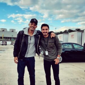 Harold Jiménez Instagram - Sin palabras... así queda uno cuando conoce la energía tan brutal que tiene el gran @willsmith ... me siento como niño en Disney viviendo por un día el rodaje de #badboysforlife