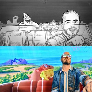 Harold Jiménez Instagram - 🧠 📝 🎥...De la mente al papel y del papel a la realidad #Agua @jbalvin @tainy @spongebob y un equipo brutal de @36grados que hace que suceda