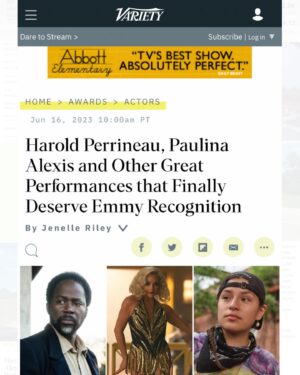 Harold Perrineau Instagram - What a nice surprise @variety  Thank you 🙏🏾🙏🏾 guess it’s as good a time as any to tell you we have an all new episode this Sunday only on @mgmplus #FROMily @fromonmgm (and a short note to say without the writers, I would’ve had no words to say #wgastrong )