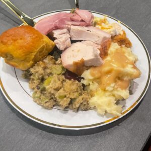 Harold Perrineau Instagram - Happy Holidays y’all. We had 46 people this year, family, friends and a whole lotta love. Thankful for this chosen family who understands that the food is gonna be bomb, but it will be served on the finest plastic plates around.  #thankful #nobodytouchedthesalad #noteventhevegans
