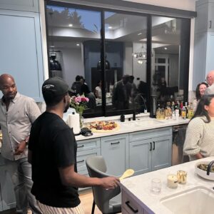 Harold Perrineau Instagram - Happy Holidays y’all. We had 46 people this year, family, friends and a whole lotta love. Thankful for this chosen family who understands that the food is gonna be bomb, but it will be served on the finest plastic plates around.  #thankful #nobodytouchedthesalad #noteventhevegans