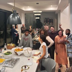 Harold Perrineau Instagram - Happy Holidays y’all. We had 46 people this year, family, friends and a whole lotta love. Thankful for this chosen family who understands that the food is gonna be bomb, but it will be served on the finest plastic plates around.  #thankful #nobodytouchedthesalad #noteventhevegans
