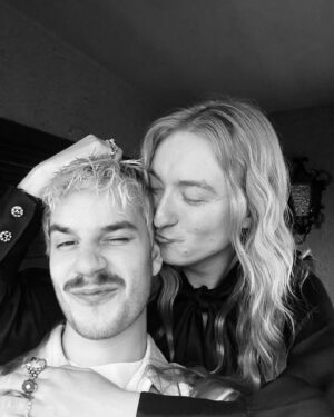 Harris Reed Instagram - I never thought I would say these words, Happy Birthday to my HUSBAND! I couldn’t imagine a world without your love, kindness and understanding. You have shown not just me but everyone who meets you why queer love is beautiful, valid and more importantly is NEEDED more then ever. I Couldn’t ask for a better partner in crime, and Someone to build a life and family with one day. I always think back to my early days, coming out at 9 and thinking I was gonna have a lonely life because that’s what “life” was telling me, you have shown me not only is life not lonely but it’s full of adventures and well…LOVE, I love you. 
Adventure Awaits @eitansenerman