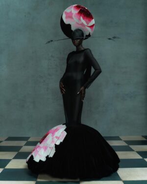 Harris Reed Instagram - I have never been so proud of a Harris Reed show, 6 months of work, hundreds and hundreds of hours of hand painted and hand embroidered deadstock wallpaper soaked, sponged and reworked into Fluid Demi Couture, for my 7th season, entitled Shadow Dance.
There are no words to express my deepest gratitude to my Harris Reed team for the sleepless nights and toiles and toiles that we had to make to make these dramatic silhouettes come together!

A massive thank you to @fromentaldesign and @timpbutcher for allowing me to access their archive and find these treasures to bring them back to life with your incredible help!

Shadow Dance 
@Harris_reed February 2024
Make-Up Look designed by @sofiatilbury using @charlottetilbury 
Hair @alipirzadeh @streetersagency in collaboration with @dysonhair @dysonhairpro 
Nails @manicuredbysimone with Sweet Squared @lovecnd @swwtsquared.nails
Styling @harry_lambert @bryantartists
Casting @nachumshonn
Movement Direction @simon.donnellon @sweetsquared.nails 
String Quartet Ian Burdge, Warren Zielenski, Zahra Benyounes, Bruce White
Production @family.ltd
Archive fabrics from @fromentaldesign
Footwear Harris Reed X @rokeratelier 
Millinery in collaboration with @viviennelake_
Press @dhpr_london
Imagery @marc_hibbert @artworld.agency
With thanks 
to @royalsalute @lexusuk