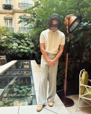 Harry Collett Instagram - Paris Press. 

🖌️ @pauldonovanhair 
👔 @luke_jefferson_day 
@sunspelclothing
