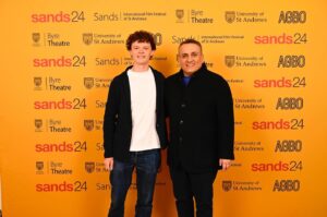 Harry Holland Instagram - Such a pleasure screening Last Call at @sandsiff an incredibly special festival. Always wonderful catching up with @therussobrothers thank you for your support lads. A little throwback on the end of me distracting you both before a big explosion on Cherry…