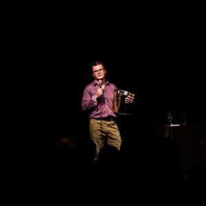 Harry Holland Instagram - A picture I took last year of Dad smashing the Edinburgh Fringe Festival. Catch him this year at 6:15pm every night in the voodoo rooms! I’ll be seeing you there dadster ✌🏼 @dommoholland