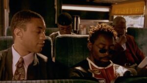 Harry Lennix Instagram - The anniversary of 1996 film, #GetOnTheBus recently passed. I can’t believe it’s already been 26 years! To celebrate, here’s a look back at one of my favorite scenes between Randall and Kyle. #TBT