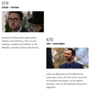 Harry Lennix Instagram - We’re a little less than two months away from the Season 10 premiere of #TheBlacklist. Comment below which character you are based on your zodiac sign!