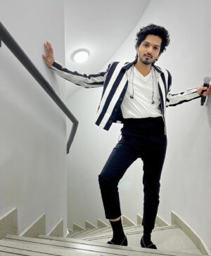 Harshavardhan Vidyasagar Instagram - Stylin’ in Stripes 🎬

📸- @adkofficial Bro ❤️