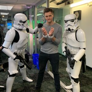 Hartley Sawyer Instagram - I’ll be at @fanexpovancouver today and Monday! Got detained by @501stouterrimgarrison yesterday (really cool charity group) while visiting @ctvnews - got released in time to talk all things Fan Expo and pit bull type dogs with them and later with @globalnews #theflash #pitbullsarelove