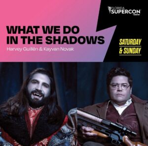 Harvey Guillén Instagram - Hey Miami .. see you this weekend ! 
At @floridasupercon .. come on down and FANG with us 🧛‍♂️ 🩸 👓