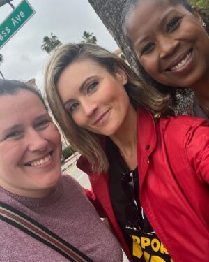 Haviland Stillwell Instagram - One movement, one line. 
More stepping. So many friendly faces. Solidarity, of course, and hanging In there together. Thx @wireimage and @gettyimages for sending folks out to document. Thx to everyone for showing up for yourselves, your career, and this business that we love. #sagsupportswga #wgastrike #unionstrong #wga #hollywood #pride #summer2023 #aea #equity #actorsequity