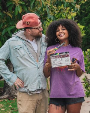 Hayley Marie Norman Instagram - This week I wrapped production on my directorial debut; a film that I also wrote and star in. The opportunity to tell my stories has been a long time in the making and I’m so excited that my dreams are coming to fruition. I am in awe of my incredible cast, crew, and producers- without which none of this would have been possible. Thank you a million times over. 🙏🏾 
Directed/Written/Starring/EP: ME, bitches (hehe)
EP: @beetsaladbar 
EP: @ingridhaas 
Producer: @elishayaffe @cultstatus.tv 
Cinematographer: @g.e.g.s 
1st AD: @cutterwhite 
Script Supervisor : @vaalenglish 
Production Designer: @thearvnk 
Sound: @vered13 
Hair/Makeup: @tealmuah 
1st AC: Brett Checkelsky
2nd AC: @duhblackpopulist 
PD asst: @benverde_ 
Gaffer: @chrisbonddp 
Key Grip: @cherrybomb_omb 
Assoc Producer: @goodiemang 
2nd 2nd: @beardjam 
Production Asst: @herbiefullerloaded 
Assoc Producer: @jessicerra13 
Production Asst: @goodusername 
CAST: @leogonzall @rachael.drummond @verbalberappin @vanessalchester 
Special thank you: @wemakemovies 
BTS PHOTOS: @jill.petracek @karolinabryner