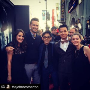 Hayley McFarland Instagram - Loved this little reunion. #theconjuring2 was everything I wanted it to be and more! Go see it this Friday! 
#Repost @thejohnbrotherton (via @repostapp)
・・・
Got the band back together 😱😱😱 #conjuring meets #conjuring2