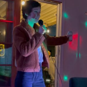 Hayley McFarland Instagram - After losing 2 birthdays to lockdown, it was nice to have a real deal party. I guess you could say…. I was walking on air?

🎥: @iamtaylor3 
🕺: @cjtoledano