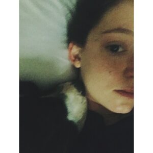 Hayley McFarland Instagram - "What is personal space?" -Gunner the pit bull 💗