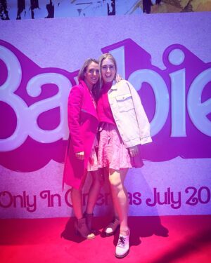 Hayley Sproull Instagram - @barbiethemovie is wild. Thanks for having us at the NZ premiere! #imabarbiegirl #childhooddream