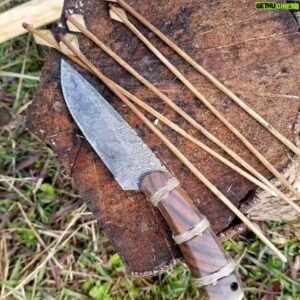 Hazen Audel Instagram - The knife I made for our Primal Survivor series for working in China for 3 months. 
Handmade Damascus blade, sumac, and hemp. 

#bladesmith #knifemaking #metalsmith #bushknowledge #bushknife #survivalknife #blacksmith #woodworker #bushcraft #knifework #survivalgear