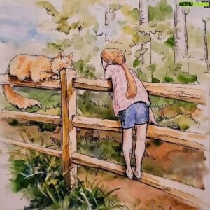 Hazen Audel Instagram - Best thing about being stuck in a hotel away from home might be to celebrate the good things about being home when I am there. 
.
.#childrensbookillustration #watercolor #travelpainting #hazenaudelartworks #artheals