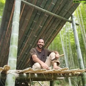 Hazen Audel Instagram - I dont have a favorite place I've ever traveled to. Asking a fantastical animal lover like myself what my favorite animal is is just plain silly! But I think I know my favorite shelter that I ever built while filming Primal Survivor. I built this one in Biasha territory of China. While living in the forests there I was in constant awe of all of the bamboo that grew giant in expansive forests. And so my mind was always turning about all the fun things I could do with it all. While filming this particular episode. I had ample time to build this shelter and so I built how I wanted. (This is usually not the case while filming on anscedule and making sure i find all my things i need to eat. But this time I had a moment while filming to have a little bit more self-expression in my build. - and so it was an experiment and I Zened out in the craft and in the process.
With beautiful bamboo in abundance  and a few thousand intentional swings with a machete- a house for a while. With a deck overlooking more lush forest.
All the rainwater collected in my rain gutter that I  used my green tea in the morning for little extra luxury. 

If you haven't seen my China episodes- look hard.  We made three. Make sure to try to track them down.  I really loved making those 3 episodes.

#builditandtheywillcome #PrimalSurvivor #bamboo #bambootechnology #bamboobuilding #bambooarchitecture #treehouse #survivalshelter #handbuilthome #timberframe #nonails #bamboolove #bushcraft #survival #knifework #natgeo #netzero #rewildyourlife