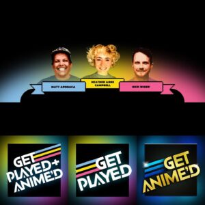 Heather Anne Campbell Instagram - Hello Everyone! New year, new art, old episodes, new patreon tiers!

We are excited to announce the revamp of our patreon tiers. Introducing the Get Played Season Pass! Home of Get Anime’d plus our entire ad-free back catalog: Get Played, How Did This Get Played?, and Premium DLC.

Below is all the information for which tiers come with what content.

TIER INFO

Get Anime’d: Get access to our patreon exclusive show Get Anime’d where we discuss anime series and movies such as Neon Genesis Evangelion, Cyberpunk: Edgerunners, Chainsaw Man, Akira, Ghost in the Shell and more!

Get Played Retro Collection: Get access to the ad-free back catalogue of Get Played, How Did This Get Played? and Premium DLC and weekly ad-free new episodes of Get Played.

Get Anime’d & Get Played Retro Bundle: Get access to the patreon exclusive series Get Anime’d, the ad-free back catalogue of How Did This Get Played?, Premium DLC and new weekly ad-free episodes of Get Played.

If you’re upgrading to a new tier you will need to delete your current Get Anime’d feed and follow the new RSS feed for your new tier to access the new content!

Hosted by Matt Apodaca, Heather Anne Campbell and Nick Wiger
Get Played music by Ben Prunty
Get Anime’d music by David Schmoll
Art by Duck Brigade
Production and Engineering by Richelle Chen

Just subscribed? Learn how to easily add the feed to your podcast app here. 

Join our Discord http://discord.gg/getplayed 
Follow us on Twitch http://Twitch.tv/getplayedpod 

Write us an email at getplayedpod@gmail.com 

Leave us a voicemail at 616-275-2933