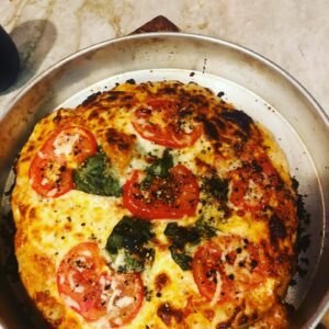 Heather Tom Instagram - #cupcakes and #pizza  #chicken and fennel #pesto -#meatza -#margarita and #chocolate with #vanilla #frosting #yummy #yummyinmytummy #guiltypleasure #quarantine #cooking #cookingwithkids #love