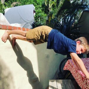 Heather Tom Instagram - At #home #obstacles #kid #ninja -finding the #fun in #quarantine @anwnation #americanNinjaWarrior in #training @nbcamericanninjawarrior