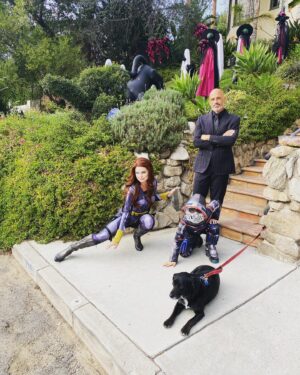 Heather Tom Instagram - This was Zane’s idea apparently we are #blackwidow #taskmaster #opidiahstain -I’m not sure I’ll be able to get up from this position…