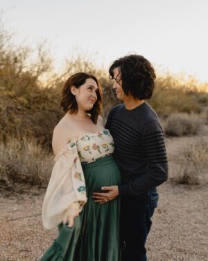 Heather Vaughn Instagram - Baby BOY Van Arsdall coming March 2024! We are so excited ❤️🥹 Abby has no concept of what’s about to change lmao. Thank you @alyssacampbellphotography for these amazing family photos, you always kill it!

We have all been doing well! So far this pregnancy has been smooth sailing (except extreme nausea in the first trimester and 2 sicknesses 😭) Baby is healthy and growing perfectly so far. I just entered my 3rd trimester so fingers crossed it will continue uneventfully. With Type 1 Diabetes and pregnancy there are a few things to watch out for coming up so 🤞🏻

Abby is now almost 2 years old! Crazy how time flies. She is SO much fun, a little ball of energy every day. She talks all the time and half the fun is trying to figure out what she’s saying lol.

I truly wish I posted more on here. Why do I feel like no one would care about my random life though 😂 I’m always like meh no one would care about that, but then I always love seeing other people’s lives haha. 

I love you guys ❤️ hope you’re doing well!