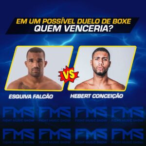 Hebert Conceicao Sousa Instagram - A treta está rolando e a pergunta é: QUEM VENCERIA EM UM DUELO DE BOXE? 

@esquivafalcao Vs @hebertwilianboxe 🥊

#FMS #FIGHTMUSICSHOW #APORRADAVAICANTAR #LUTA #BOXE #ESQUIVAFALCÃO #HEBERTCONCEIÇÃO