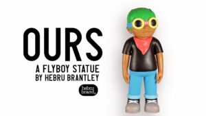 Hebru Brantley Instagram - He’s Finally Here!!! 3ft Limited Edition Flyboy Statute. Pls DM or email for all inquires. #flyboy