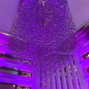 Hélène Rollès Instagram - Magnifique lustre du Marriott 💜

.
.
@jwmarriottcannes #marriott @canneseries #cannes