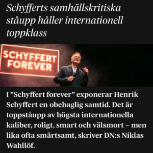 Henrik Schyffert Instagram - Men gud…. Helt tagen. Tack alla!!! ❤️❤️❤️

schyffert.se